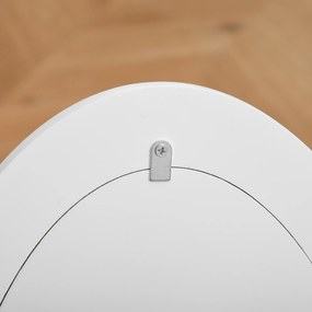 Oglinda pentru Dormitorul copiilor Pivotanta , Oglinda de Podea pentru Copii din Lemn Alb cu Raft de Depozitare 40x30x104cm | Aosom RO