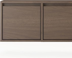 Comodă TV suspendată Zolia 180 cm cu 4 uși - nuc elegant