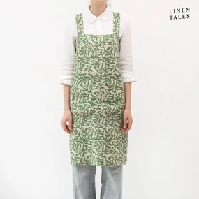 Șorț din in Evergreen Damask – Linen Tales