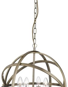 Searchlight 2474-4AB - Lustru suspendat ORBIT pe lanț, 4xE14/60W/230V, alamă