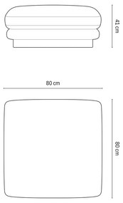 Taburet maro cu tapițerie din catifea Torino – Micadoni