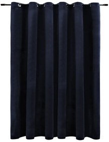 Draperie opaca cu inele metalice, negru, 290 x 245 cm, catifea 1, Negru