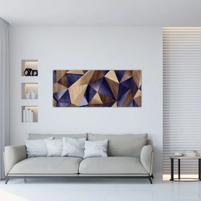 Tablou - 3D triunghiuri de lemn (120x50 cm)