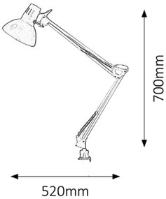 Rabalux 4214 - Lampa de masa ARNO 1xE27/60W/230V