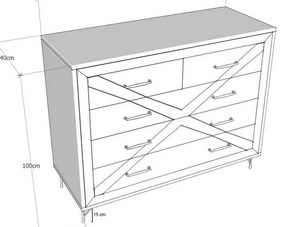 Comodă Comfort Anthracite and Oak