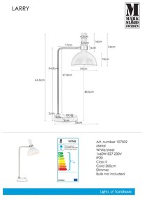 Markslöjd 107502 - Lampă de masă dimmabilă LARRY 1xE27/60W/230V
