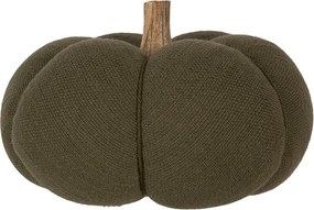 Dovleac decorativ, verde, din stofa, Ø20x14 cm