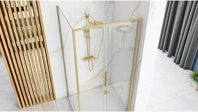 Cabina dus Rapid Slide 140x100 cm auriu periat