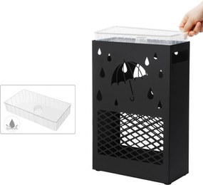 Suport metalic pentru umbrele RAIN, 28x12x41cm, negru SongmicsHome