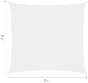 Parasolar, alb, 6x6 m, tesatura oxford, patrat Alb, 6 x 6 m