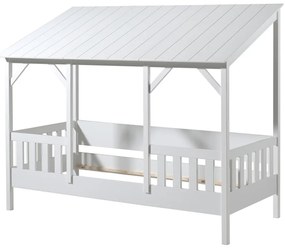 Pat copii Vipack (03) 90 X 200 CM ACOPERIȘ ALB