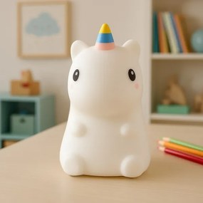 Lampă de veghe LED RGBW reîncărcabilă și reglabilă pentru copii UNICORN LED/1W/5V 1200 mAh
