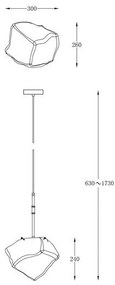 Pendul, Lustra moderna design decorativ original ROCK P0488-01M-SEAC ZL