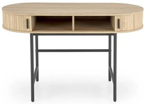 Birou Sebby, lemn natural / negru