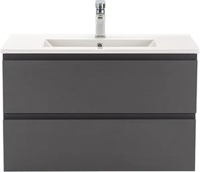 Vario Pull 80 dulap de bază cu chiuvetă alb-antracit