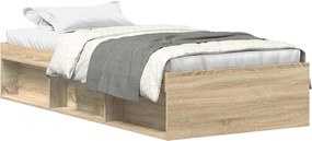 vidaXL Cadru pat, stejar sonoma, 100x200 cm
