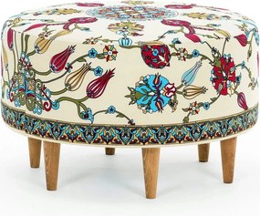 Taburet RIMINI, multicolor, stofa clasica, 65x65x40 cm