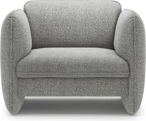 Fotoliu gri deschis cu tapițerie din chenille Georgia – Micadoni