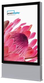 Vitrina afiș față-verso de exterior cu iluminare LED 120 x 180 cm, aluminiu