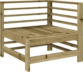 vidaXL Canapea de colț pentru grădină, lemn de pin impregnat