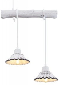 Lustra cu 4 pendule stil industrial JOWITA alb-negru