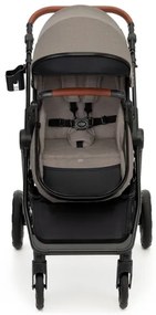 Cărucior de copii combinat 3 în 1 KINDERKRAFT ESME Sand beige + scaun auto MINK PRO