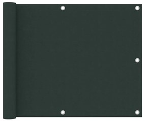 Paravan de balcon, verde inchis, 75x300 cm, tesatura oxford Verde inchis, 75 x 300 cm