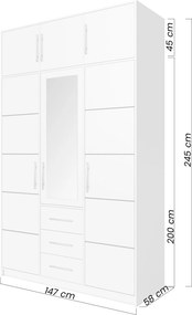 Dulap cu extensie Bali 147 cm - stejar sonoma