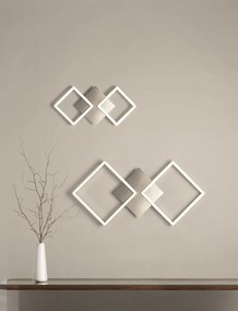Aplica LED lumina ambientala Wall Art 2lt Square 2912SS SRT