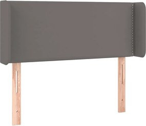 vidaXL Tăblie de pat cu aripioare gri 83x16x78/88 cm piele ecologică