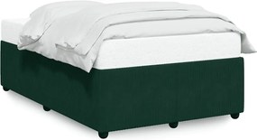 vidaXL Cadru de pat fără saltea verde închis 120x190 cm catifea