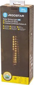 Aigostar - Ghirlandă solară de Crăciun cu LED 384xLED/13m IP65 alb cald