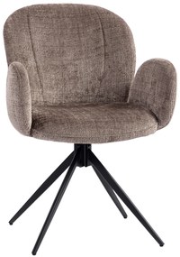 HOMCOM Scaun birou ergonomic, fotoliu birou cu șezut pivotant cu revenire automată, 60 x 66 x 86,5 cm, maro deschis | Aosom Romania