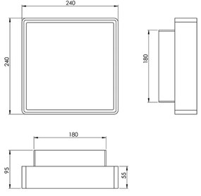 Corp de iluminat perete OBAN 1xE27/42W