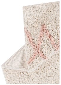 Covor roz/crem lavabil/țesut manual din bumbac 120x160 cm Atlas Natural – Lorena Canals