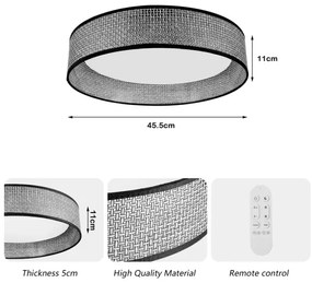 Immax NEO 07287L - Plafonieră LED LONA CCT dimabilă, 36 W / 230 V, Ø 45,5 cm + telecomandă