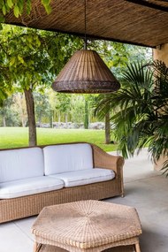 Lustra/Pendul iluminat exterior decorativ SAIGON cone W70 gri/maro