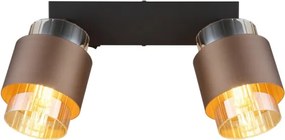 Globo 15560-2C - Aplică spot MILLEY 2xE27/40W/230V negru/bronz