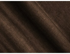 Colțar maro închis cu tapițerie din catifea (cu colț pe partea dreaptă/în formă de "U") Loretto – Cosmopolitan Design