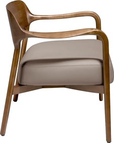 Fotoliu design modern din lemn tapitat din piele eco Mink