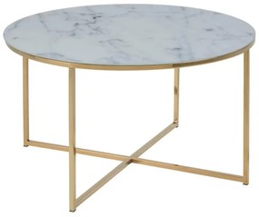 Măsuță de cafea Actona Alisma Golden, ø 80 cm