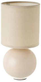 Veioză bej din ceramică cu abajur textil (înălțime 24,5 cm) – Casa Selección