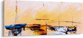 Tablou - Pictură barcă (120x50 cm)