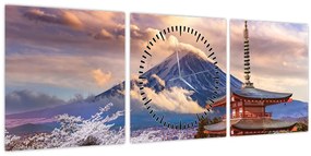 Tablou - Muntele Fuji (cu ceas) (90x30 cm)