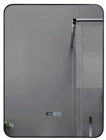 RESIGILAT- Oglinda baie, Multifuncțională, Iluminare LED 3 culori, Ceas încorporat, Sistem Dezaburire, 60x80 cm