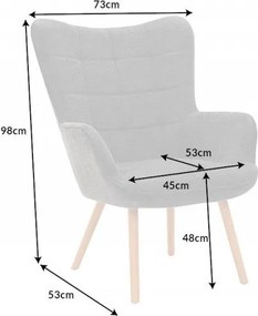 Fotoliu Scandinavia albastru