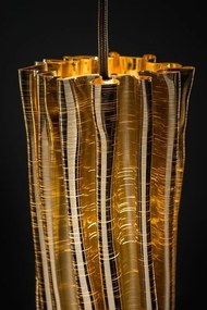 Pendul design Art Deco realizat manual Accordeon Vertical Gold
