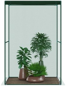 Outsunny Jaula de Cultivo para Plantas 120x120x180 cm cu Ușă Enrollabilă și Structură din Oțel pentru Grădină Terrasă Culoare Verde | Aosom Romania