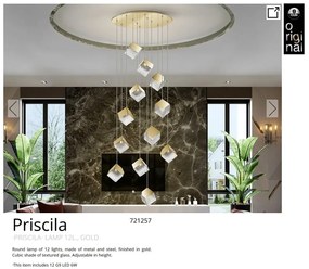 Lustra suspendata casa scarii design decorativ Priscila aurie