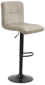 Scaun Bar Rammir Catifea Bej , Baza Neagra